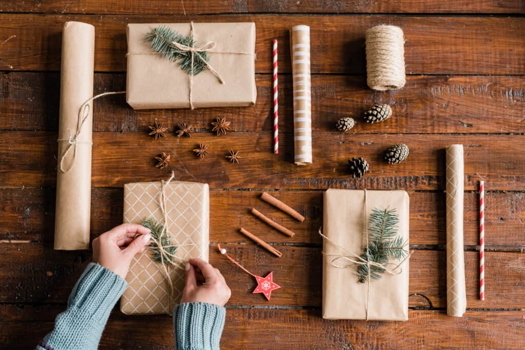 In-store gift wrapping party