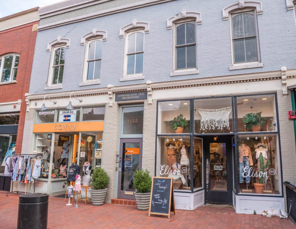 Competing retail boutique storefronts