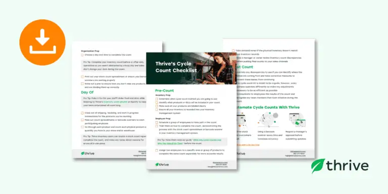 Free Checklist | Cycle Count | Thrive