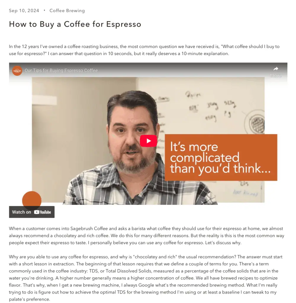 Sagebrush Coffee Blog